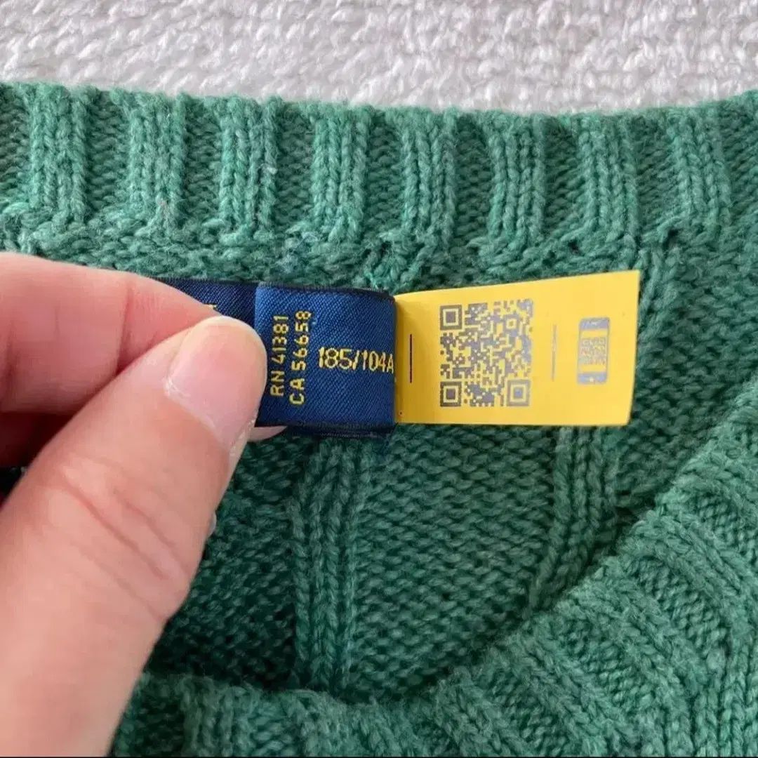 ラルフローレン ロダンドネガルケーブルひざ掛け グリーン ラルフ