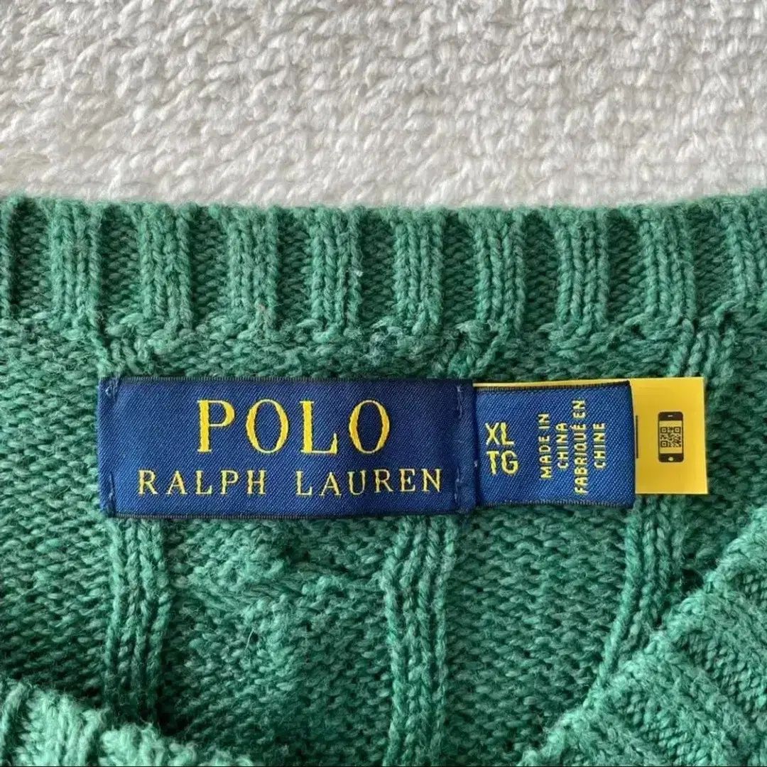 ポロラルフローレン ケーブルニット グリーン XL - メルカリ