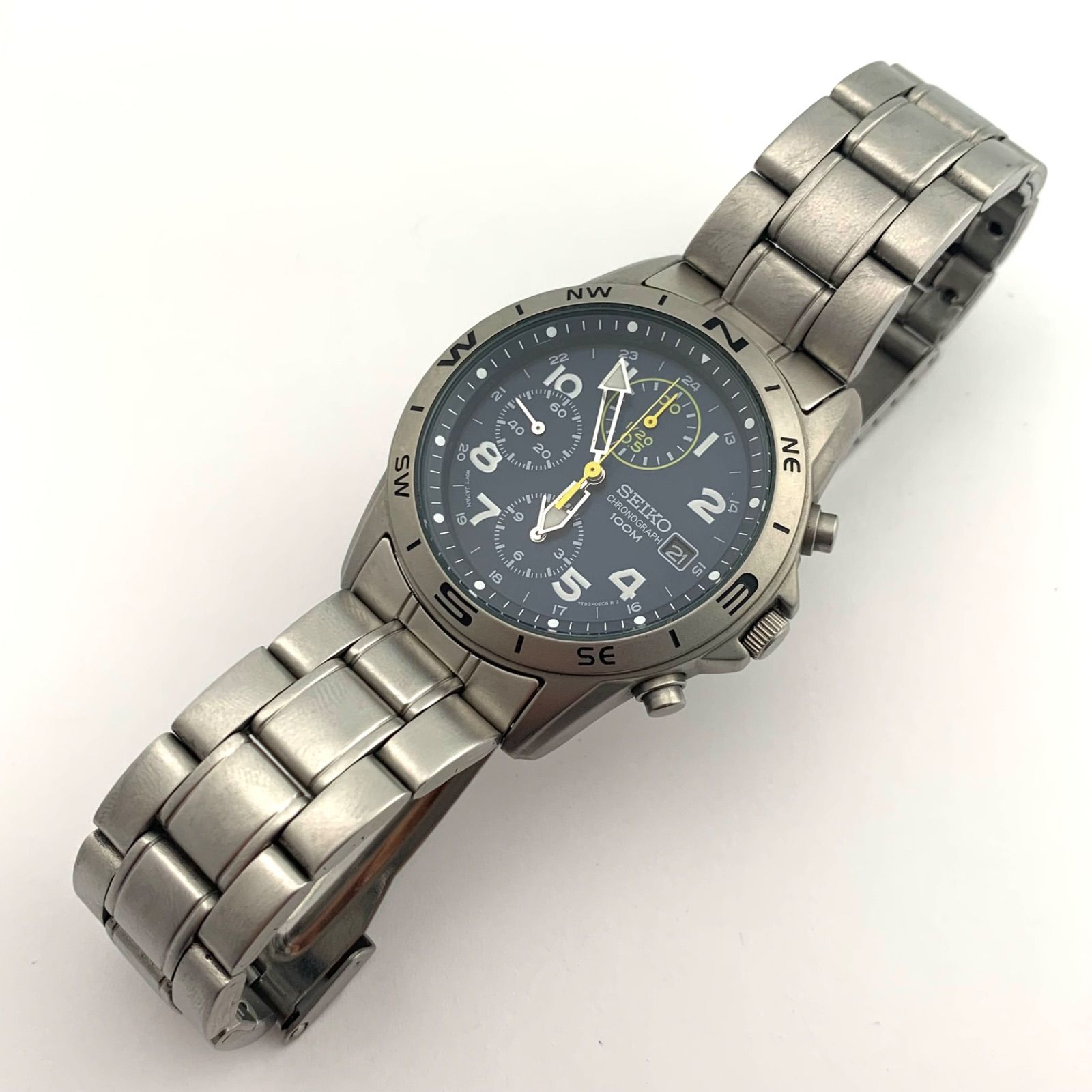 SEIKO セイコー クロノ メンズ ウオッチ 7T92-0DX0 クォーツ 腕時計 