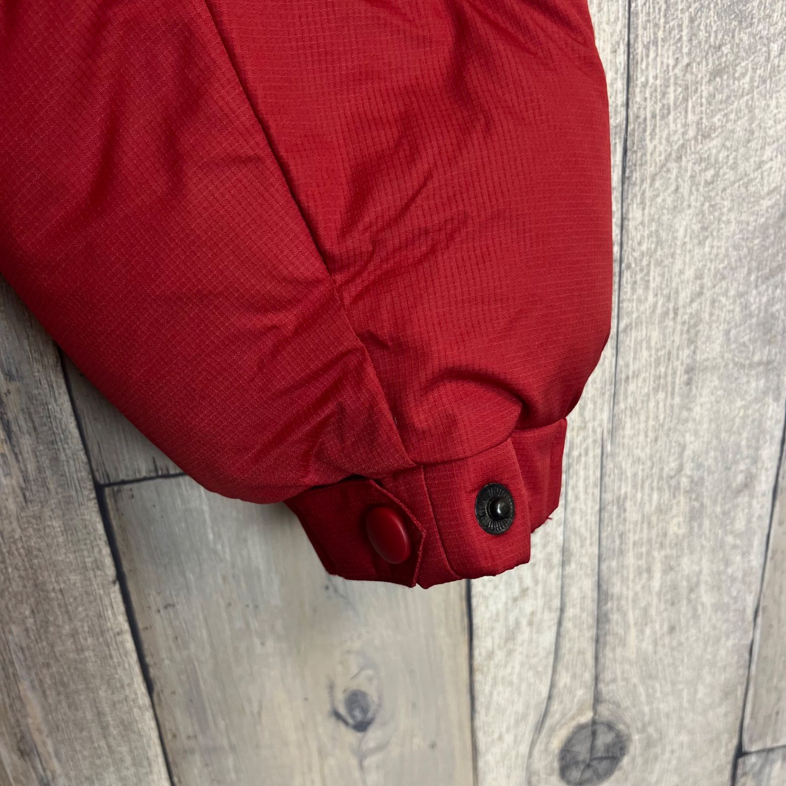 OLD UNIQLO 90s 紺タグ ユニクロ レッド 裾 ドローコード 短丈 肉厚