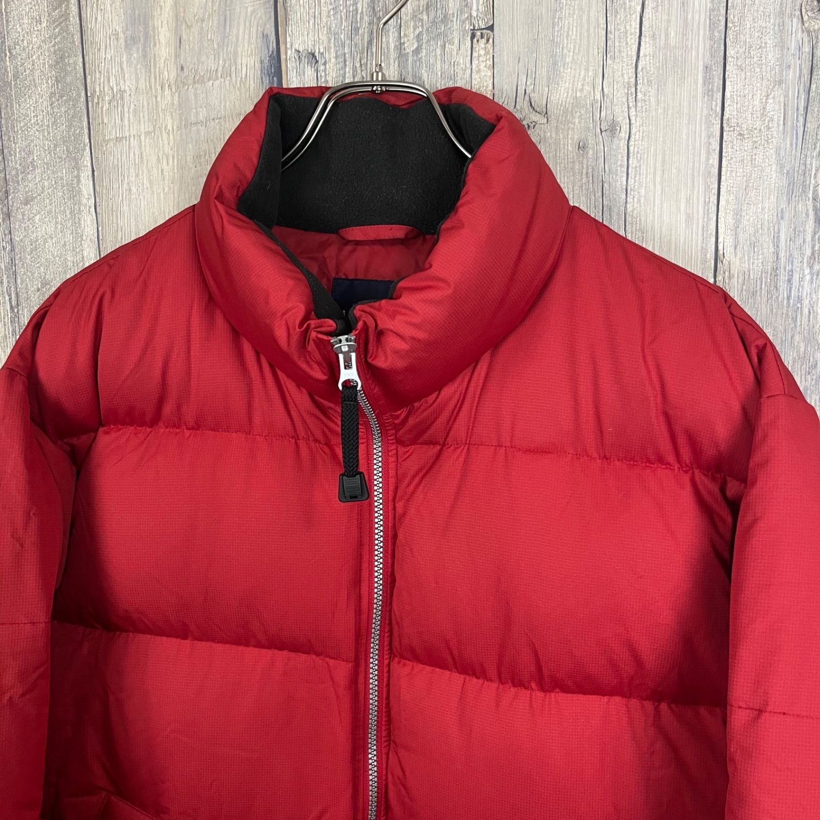 OLD UNIQLO 90s 紺タグ ユニクロ レッド 裾 ドローコード 短丈 肉厚