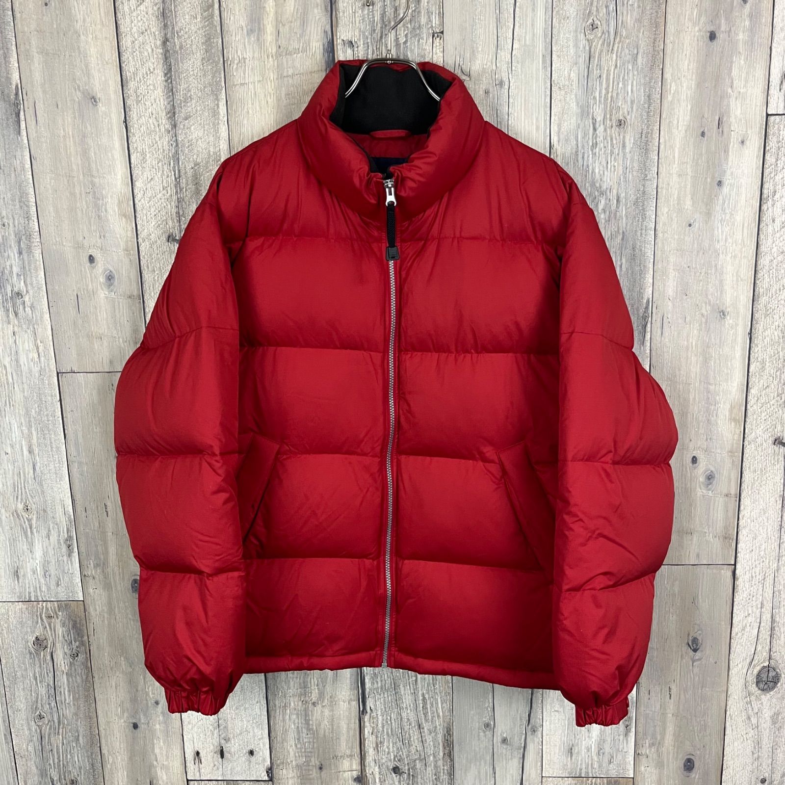 OLD UNIQLO 90s 紺タグ ユニクロ レッド 裾 ドローコード 短丈 肉厚