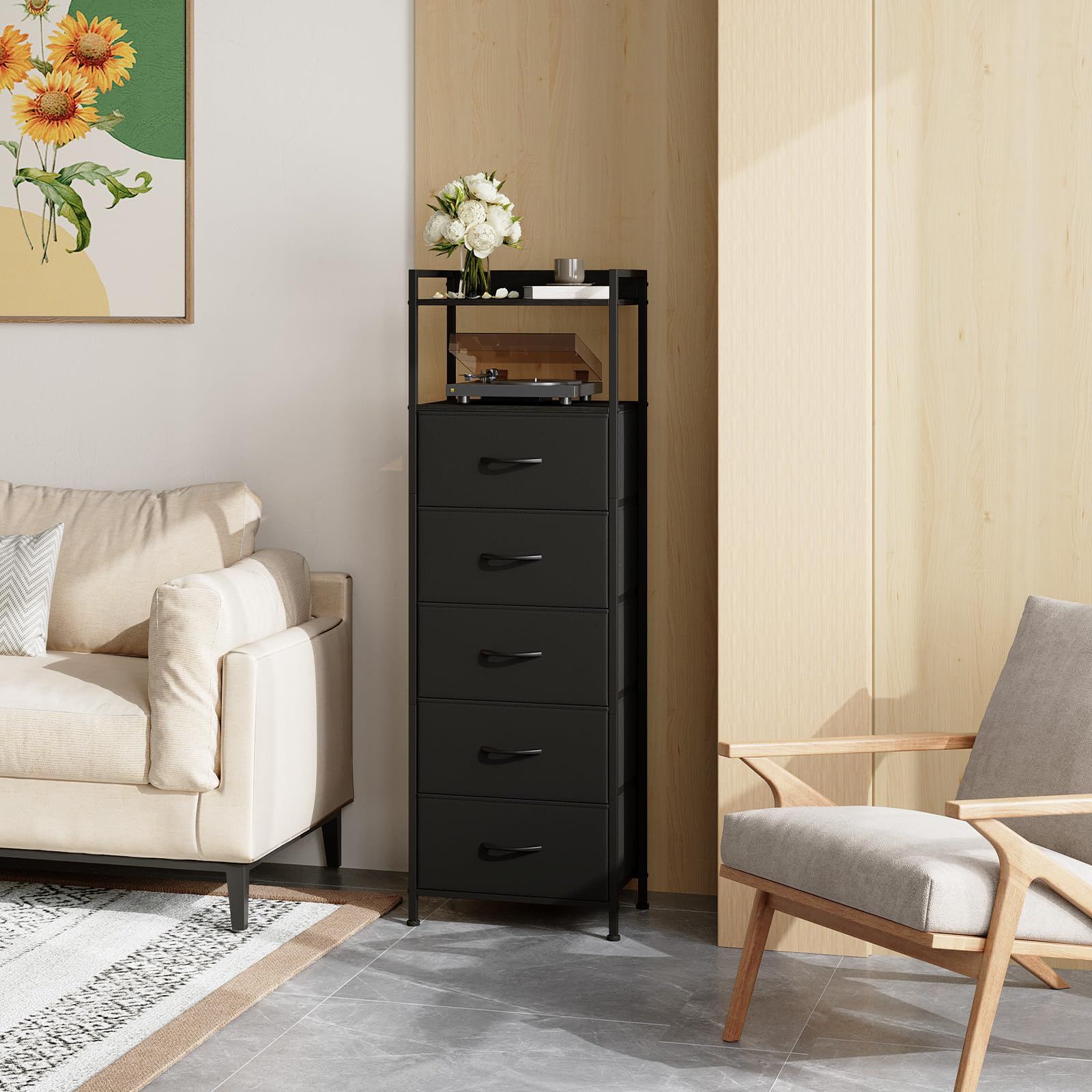 新品 Somdot チェスト タンス 収納 棚 引き出し 洋服タンス 幅40.2㎝ x