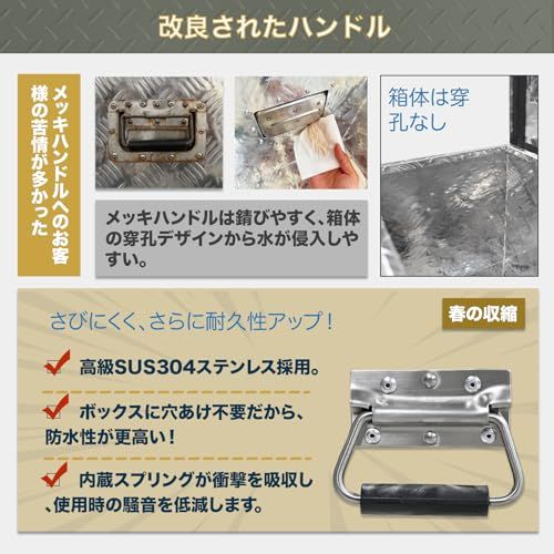  迅速に発送 高耐久 頑丈 軽トラック荷台用アルミ工具箱 強化梱包 破損防止 76*33.5*24.5 CM アルミコンテナ 収納ボックス 道具箱 1 fa 3 f 2 bc その他 キッチン 食器