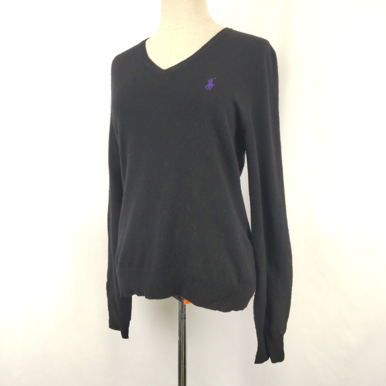 RALPH LAUREN SPORT/ラルフローレン☆ウールセーター【レディースL/黒