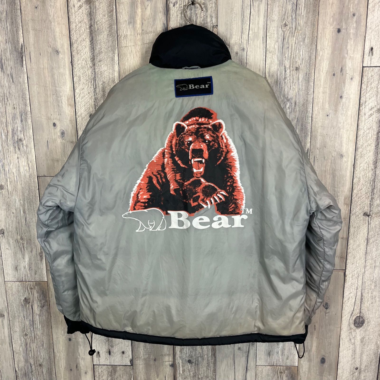 OLD Bear 90s ベアー ブラック × グレー 肉厚 パンパン リバーシブル 