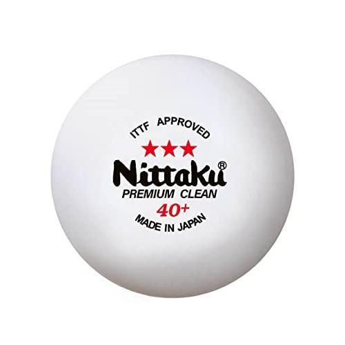 ニッタク(Nittaku) 卓球 ボール 3スター プレミアム クリーン 1ダース NB1701 ホワイト 40mm