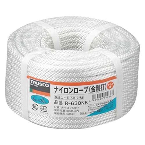 TRUSCO(トラスコ) ナイロン金剛打ロープ6×30ｍコイル巻