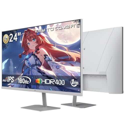 KTC 23.8 インチ ゲーミングモニター 190 Hz OC |180 Hz|1 ms|FHD 1080 P |Fast IPS|HDR 400|400 cd|?|sRGB 133 FreeSync-G-Sync対応 フレームレス設計 目に優し 79 e 5 c 33 b