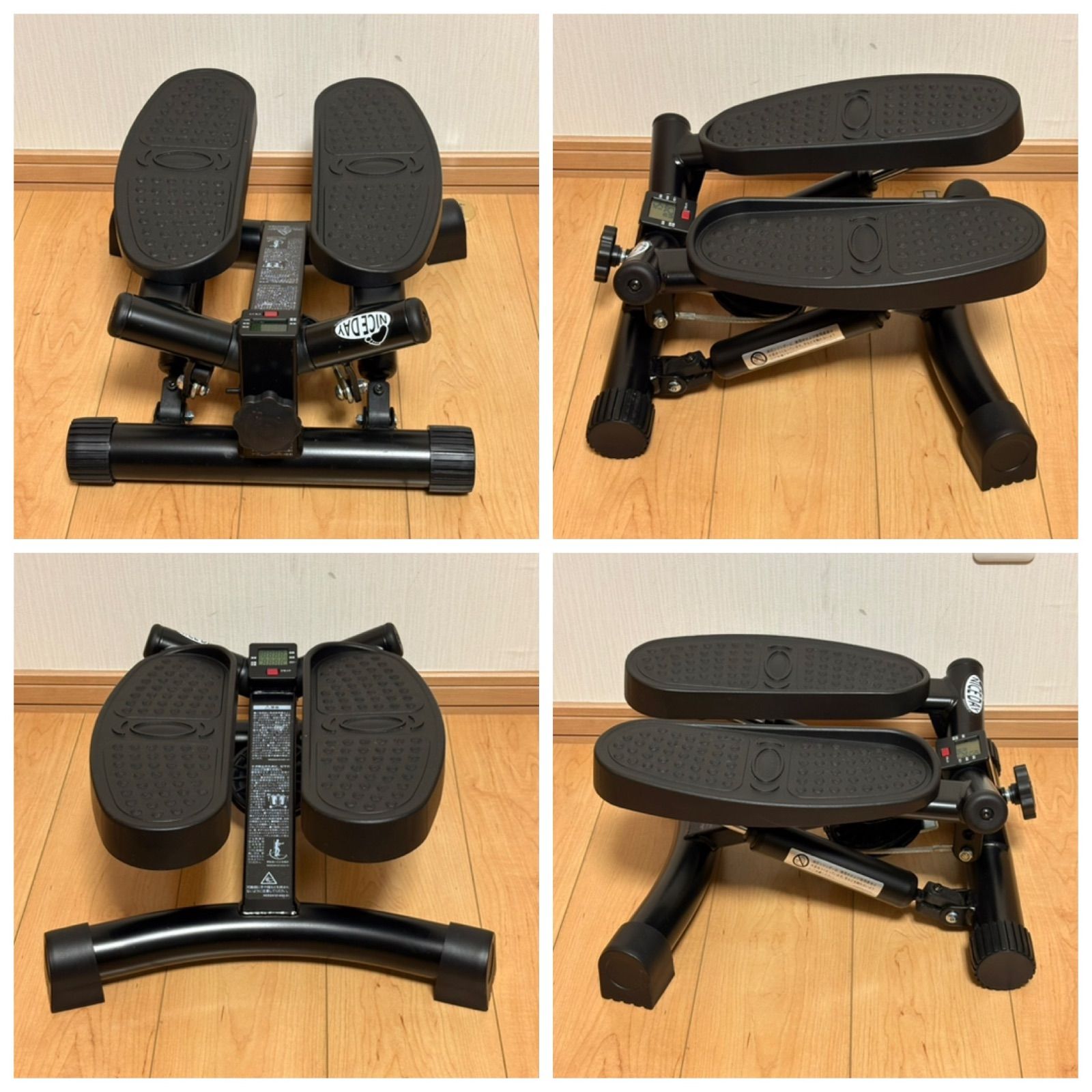 NICE DAY ナイスデイ ステッパー ハンドル付き　ブラック 黒 公式】健康ステッパー ナイスデイ 専用ハンドル｜ショップジャパン