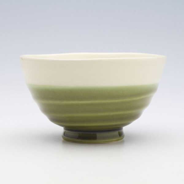 美濃焼 四季草花シリーズ 飯碗／緑 ※陶器,贈り物,個性的,ギフト