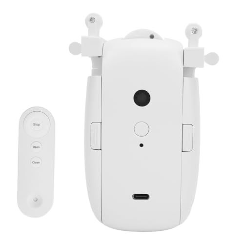 迅速に発送 自動カーテンオープナー 静かなタイプC充電リモートコントロール 電動カーテンオープナー ベッドルーム リビングルーム ロマンロッドTレールUレール付きスマートカーテンオープナー 75 dff 61 f