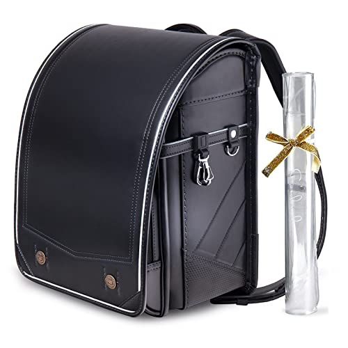 ランドセル 男の子 クラシックな のコントラストデザイン A 4フラットファイル対応 低反発クッション 合皮 ワンタッチロック 小学生通学鞄 透明ランドセルカバー付 6 105 R 821 ff 2 dd