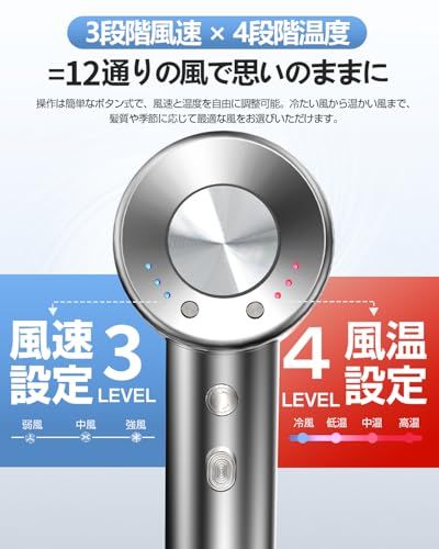 ドライヤー 2025超高速-大風量モデル ヘアドライヤー 高速ドライヤー 最大風速50 m|s 速乾 1300 W 低騒音 軽量 高濃度マイナスイオン 静電気抑制 NTC温度制御 過熱防止 美髪ケア PSE認証済み マグネットノズル 3 c 830 d 2