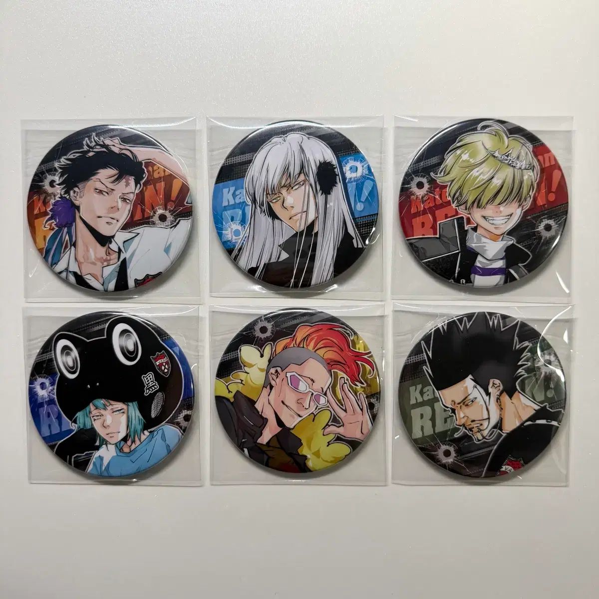 家庭教師ヒットマンREBORN！ 缶バッジ バリア ジャンzás スクアーロ