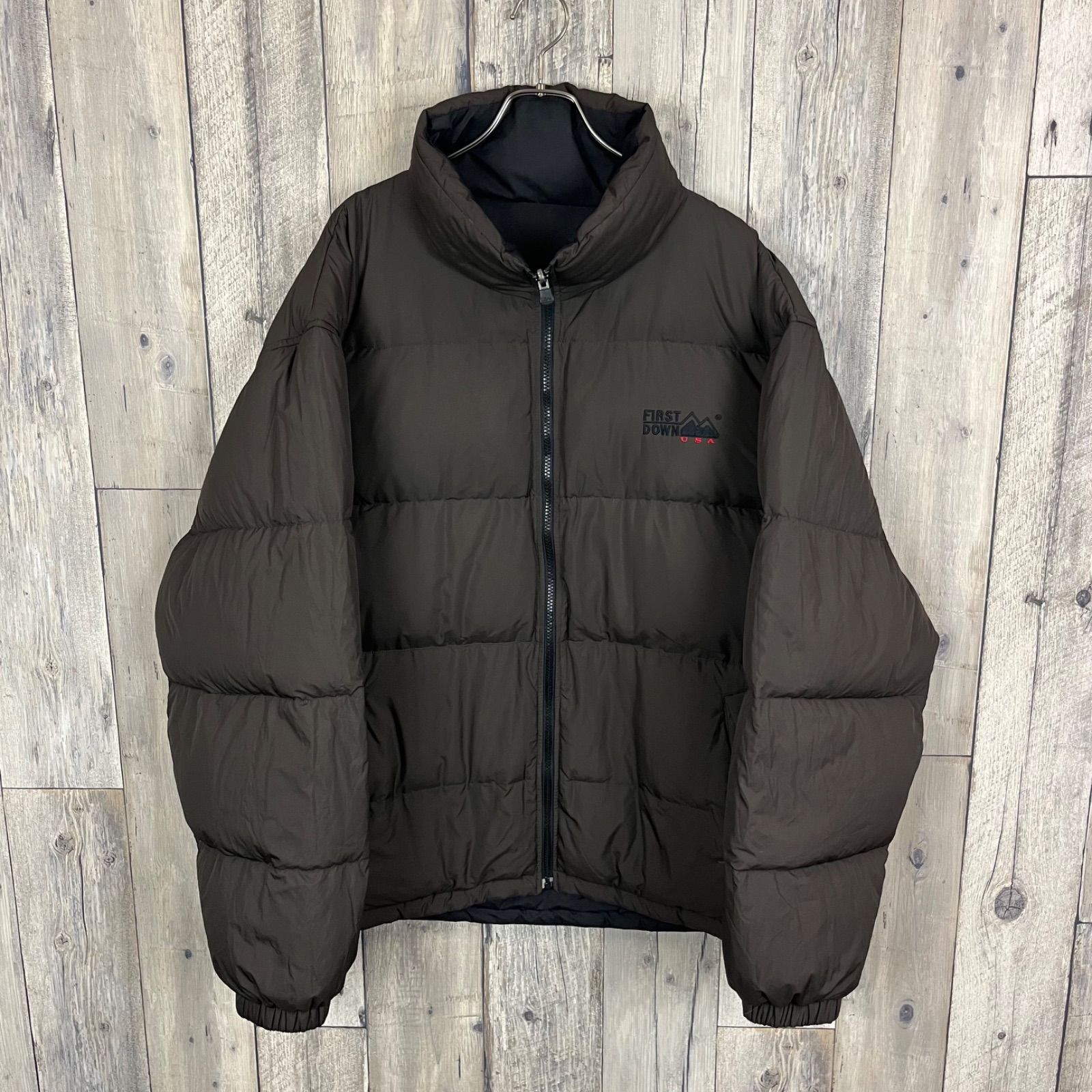 【希少3L】FIRST DOWN リバーシブル 肉厚ダウンジャケット ヌプシ風 希少3L】FIRST DOWN リバーシブル 肉厚ダウンジャケット ヌプシ風
