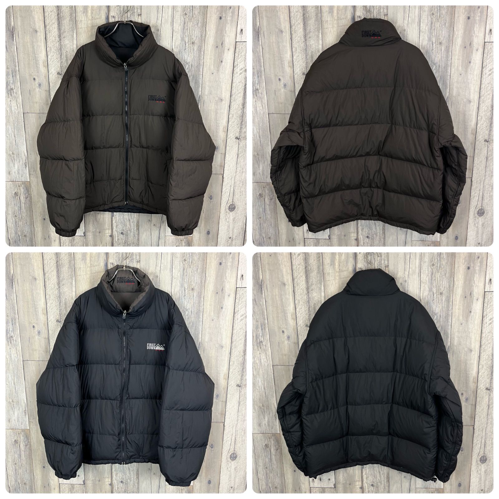 FIRST DOWN USA ファーストダウン ブラウン × ブラック 裾 ドロー