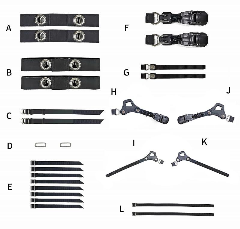 oxtos オクトス アルミわかん用ラチェットベルトセット Pro EXP MM用 OX 099