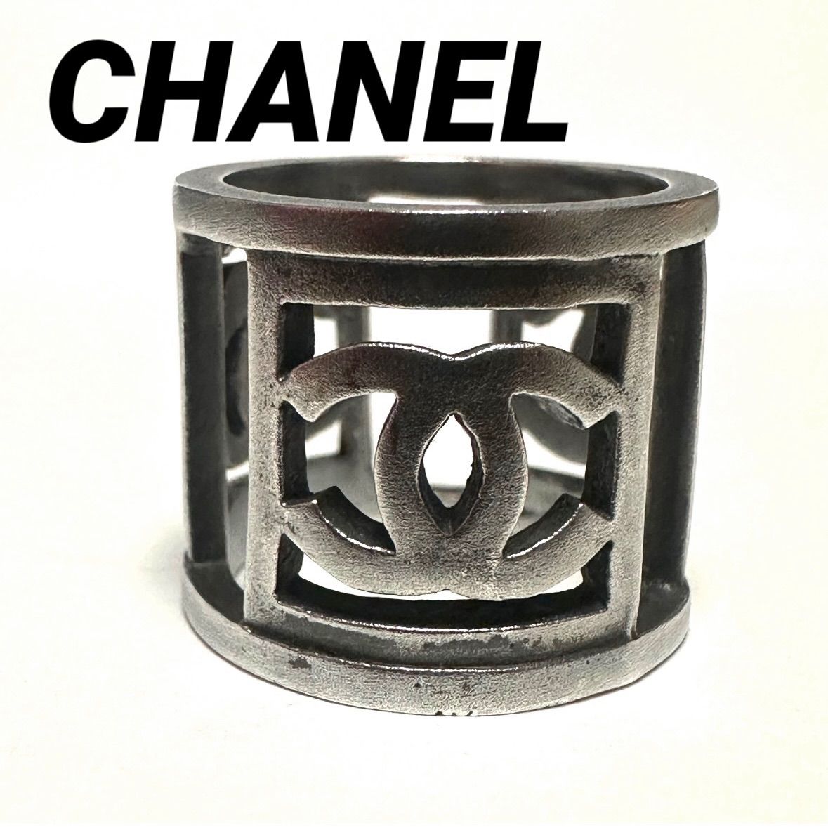 シャネル CHANEL 指輪 リング ココマーク ヴィンテージ シルバー 14号