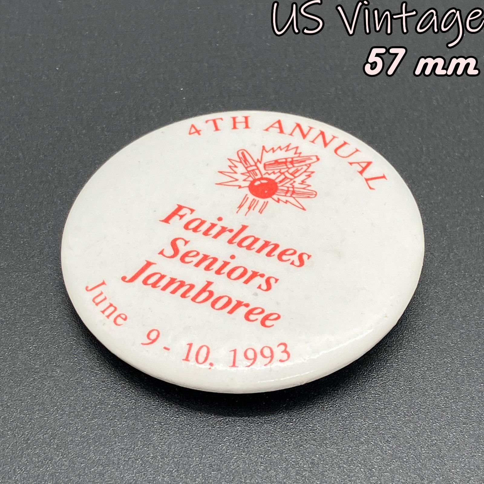 缶バッジ アメリカ 輸入 雑貨 ビンテージ 『 フェアレーンズ シニア