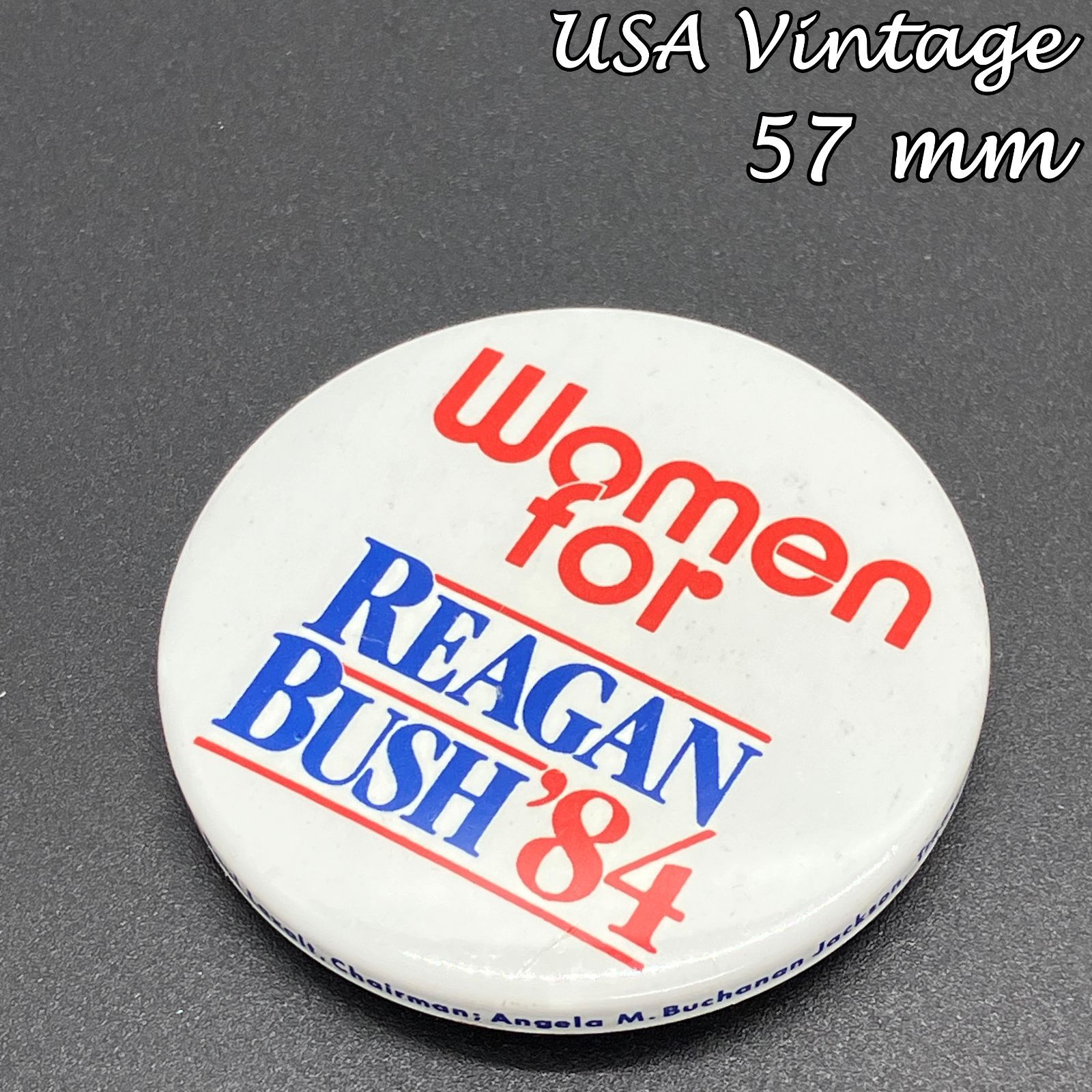 缶バッジ アメリカ 輸入 ビンテージ 『 ウーマンフォー レーガン