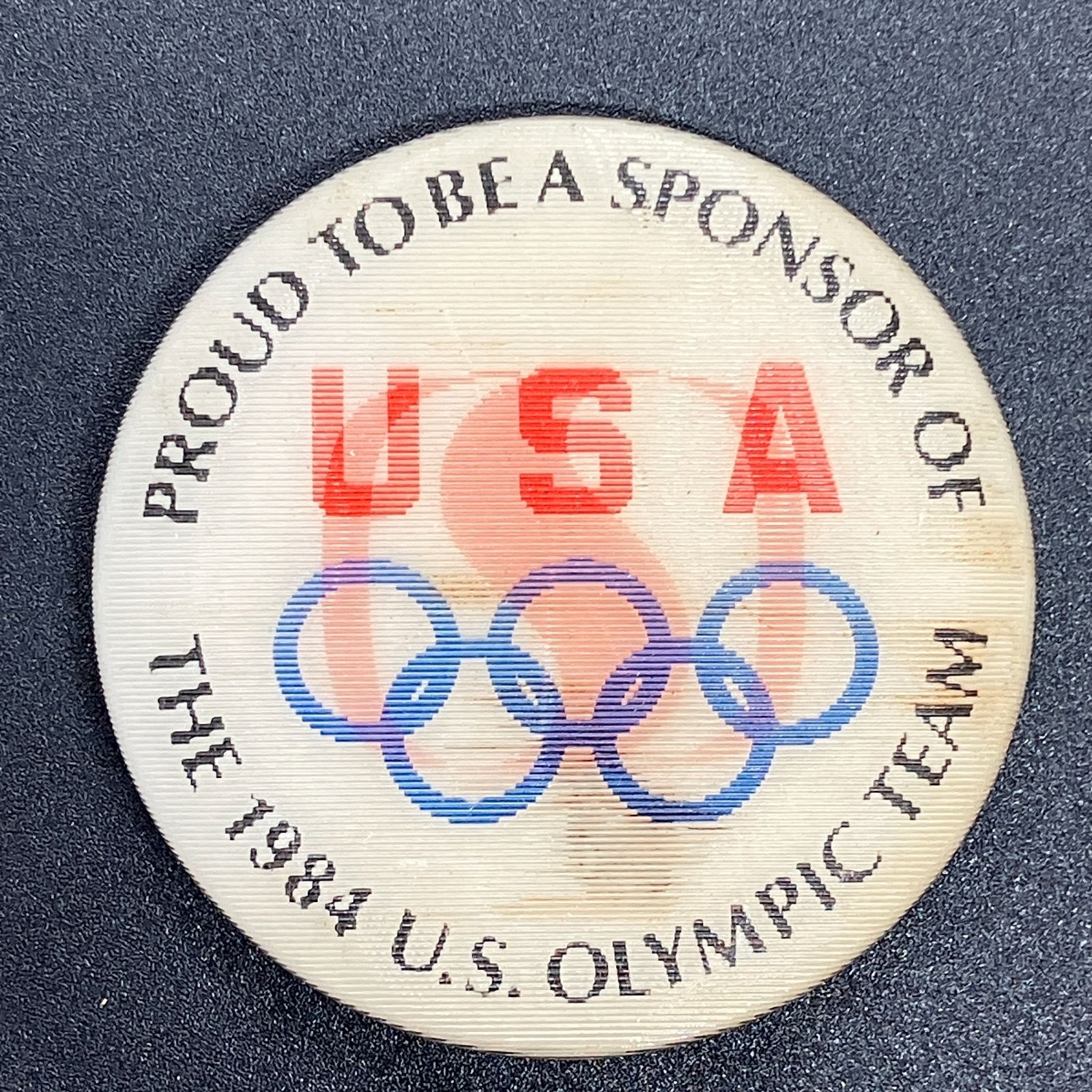 缶バッジ アメリカ 輸入 ビンテージ 『 1984年 USオリンピックチーム