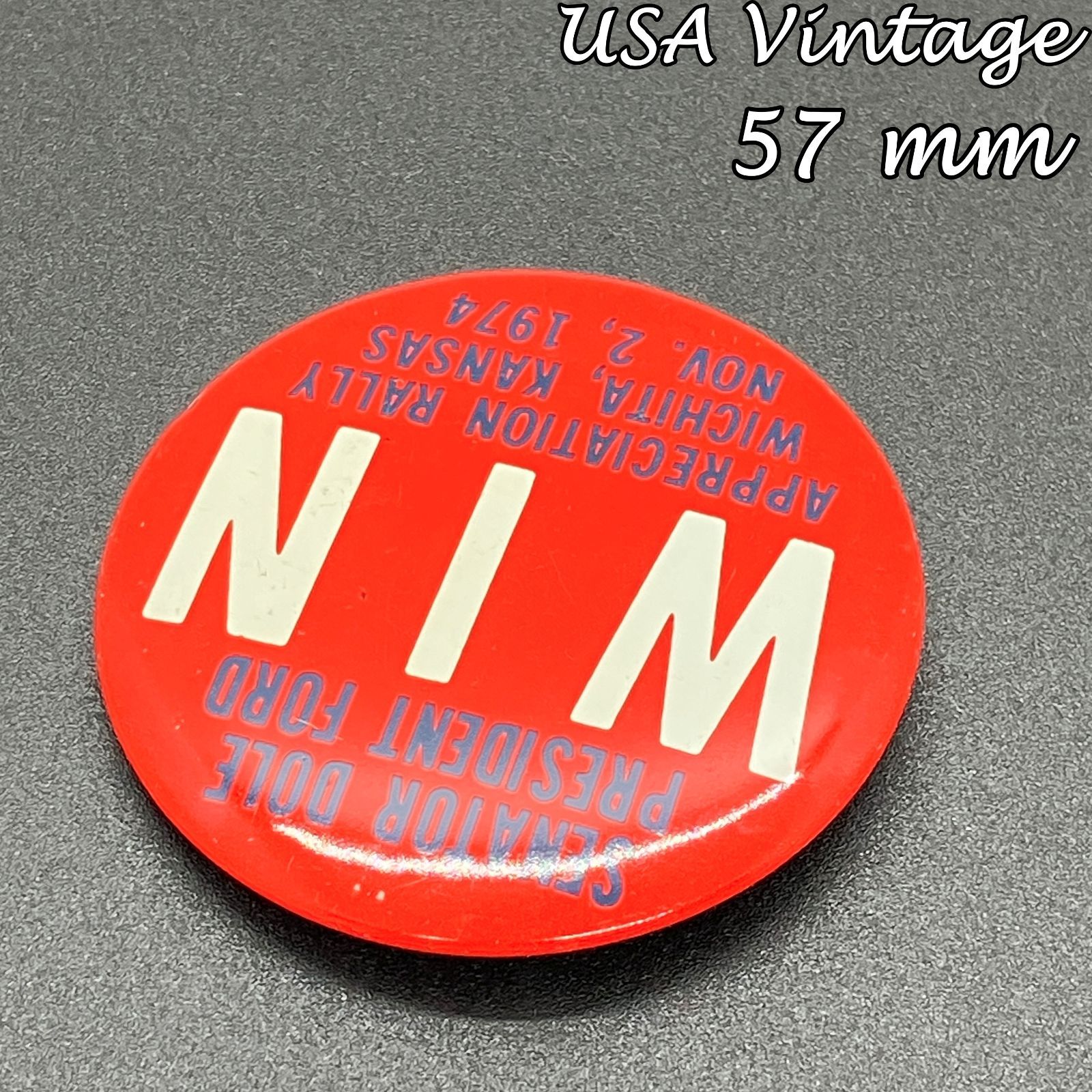 アメリカ大統領　選挙　缶バッジ　ビンテージ　アメリカン雑貨　ガレージ　額装 缶バッジ アメリカ 輸入 雑貨 ビンテージ 『 フォード大統領 ドール