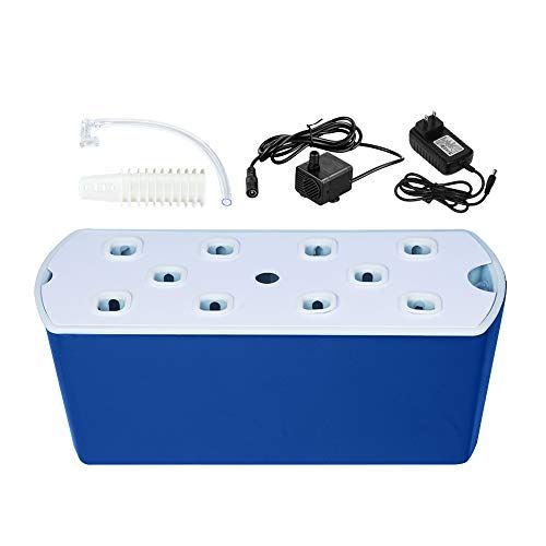 迅速に発送 水耕栽培システム 10穴 水耕栽培キット 水耕栽培植物用 水耕栽培野菜 果物 ハーブ 花など 屋内 屋外用 無土壌栽培植栽ボックス ポンプ付き 上層4 L 下層7 7 d 87410 b