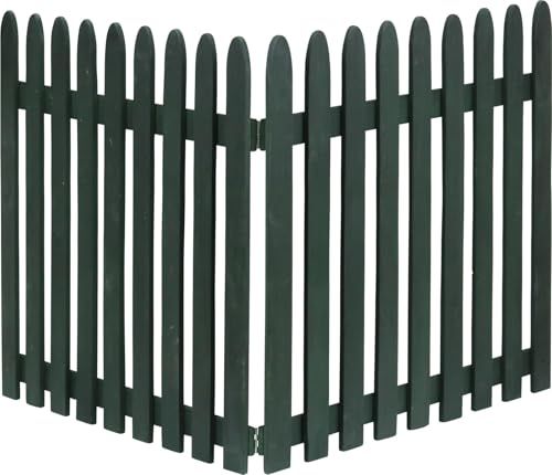 迅速に発送 ガーデンガーデン フォールディングウッドフェンス ピケット2連ラージ ダークグリーン 折りたたみ FWF-PK 142-DGN e 04 c 4 01