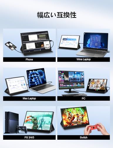 迅速に発送 モバイルモニター 10 5インチ 小型モニター 3 2 sRGB広色域 小型ポータブルディスプレイ 超軽量350 g 細ベゼル IPS 178°視野角 小型ディスプレイ 保護カバー Type C HDMI fe 7 a cb 5