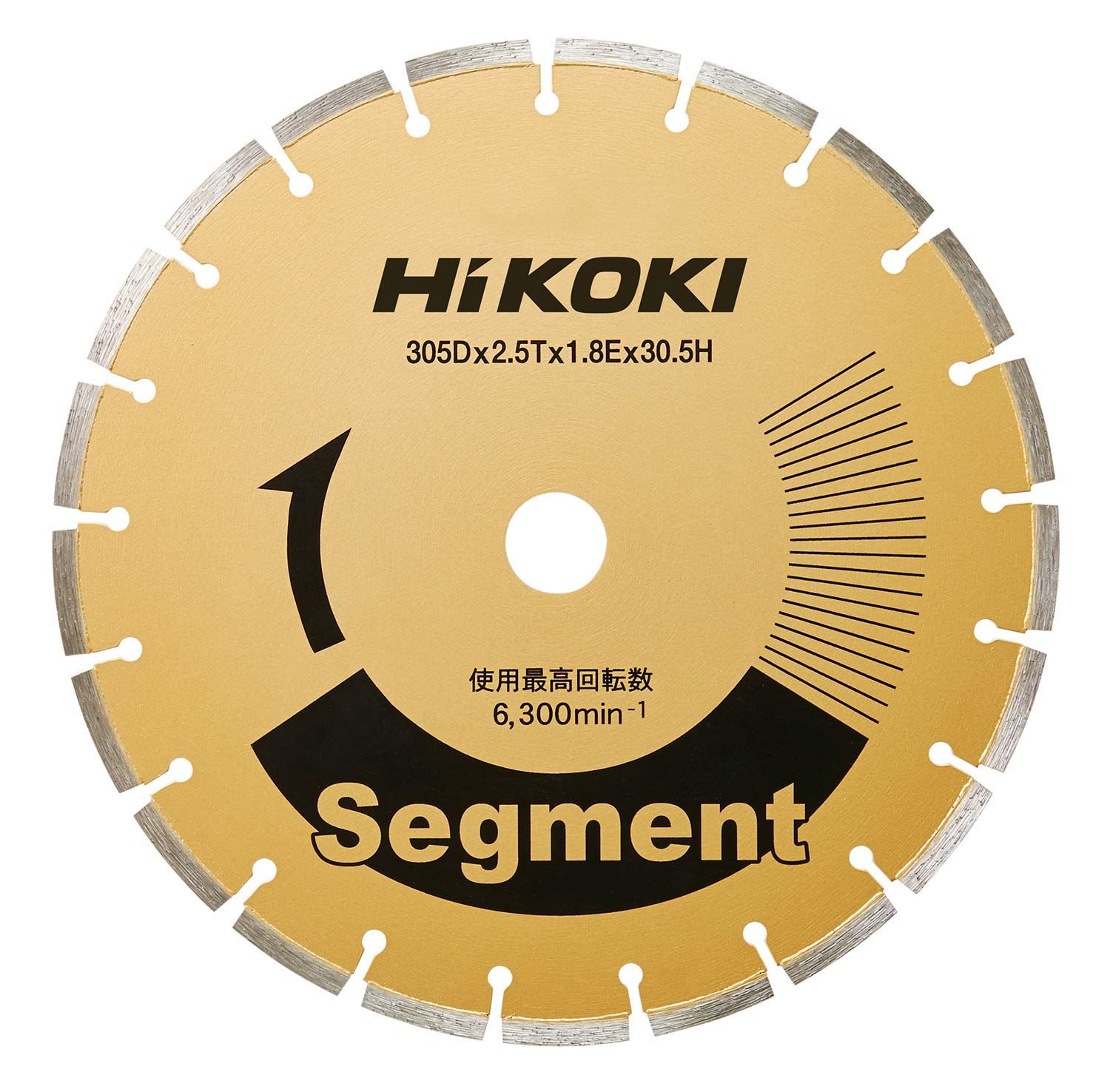 HiKOKI ハイコーキ ダイヤモンドカッター 305 mm×穴径30.5 mm ディスクグラインダー用 セグメント 0032-6248