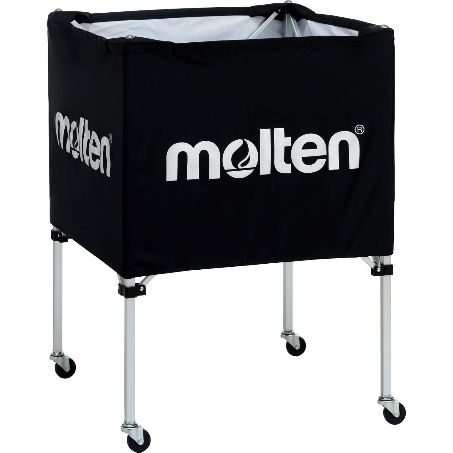 新品 モルテン(molten) 折りたたみ式 ボールカゴ 中・背低 ブラック