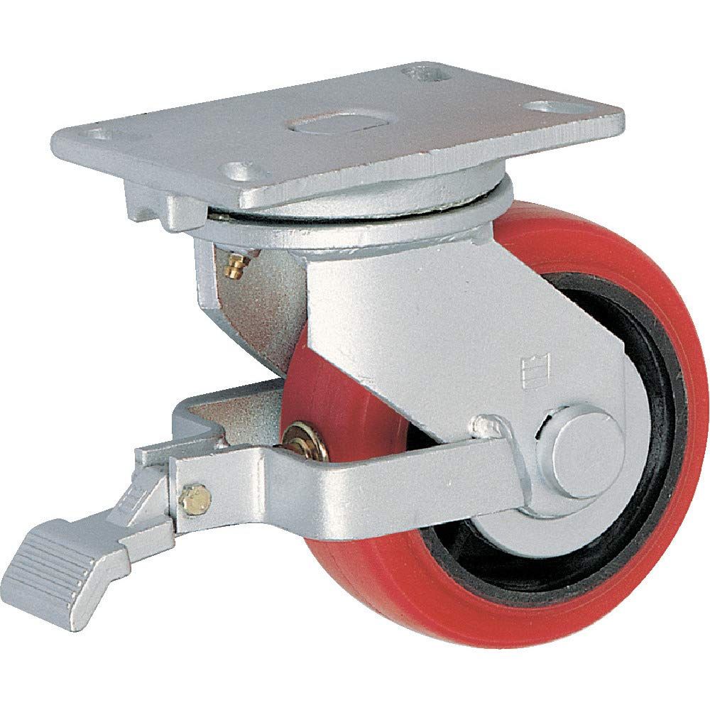 TRUSCO トラスコ 重高荷重用キャスター 自在SP付 150 mm 耐湿ウレタン車輪650 KGF HR| -TG-WB