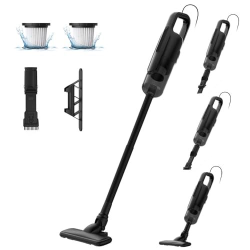 掃除機 コード式 40 KPa強力吸引 5 M電源コード Verslife C 8 PRO 1 kg超軽量 遠心分離サイクロン式 コード式掃除機 スティッククリーナー 2 WAY 多種類ノズル付き 回転ヘッド ハンディクリーナー HEPA 39 a 81 b 68