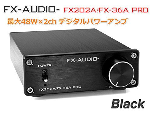 FX-AUDIO- FX 202 A|FX-36 A PRO ブラック デジタルアンプIC搭載 ステレオパワーアンプ adf 68 b 67