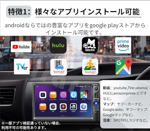 2 Din Android 10.0カーナビ オーディオ体型ナビ CarPlay androidauto ブルートゥース音楽 タッチスクリーン スマートフォンミラーリング FMラジオ GPSナビゲーション 音声動画外部入力 サブウーファー bb 7 d 1 bfd