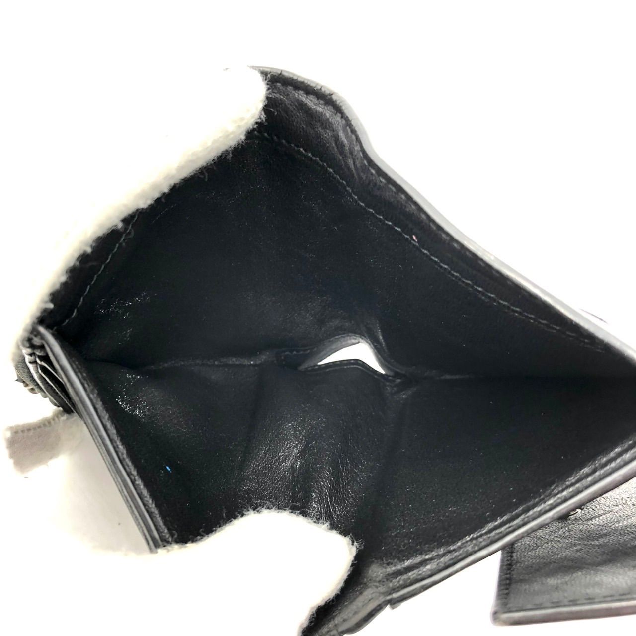 ボッテガヴェネタ 三つ折り財布 イントレチャート 黒 ブラック レザー