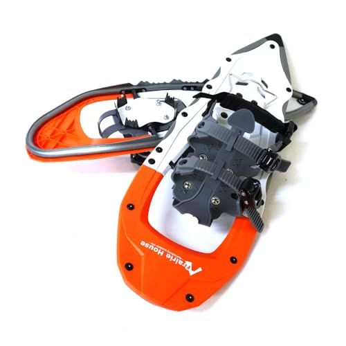 Prairie House スノーシュー リフター付き 25インチ 適合荷重 ?90 kg 適合サイズ22.0 cm～37.0 cm対応 ブーツ可 アルミ製 軽量 メンズ レディース 収納袋 オレンジ XO 851