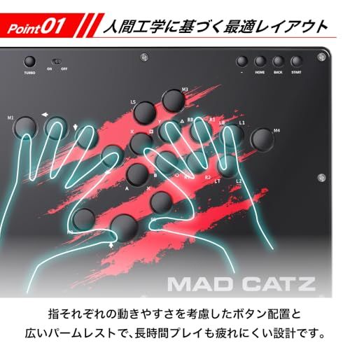 Mad Catz マッドキャッツ N.E.K.O. レバーレス アケコン コントローラー PC PS 4 Switch２ Switch 2年保証 -0 本体