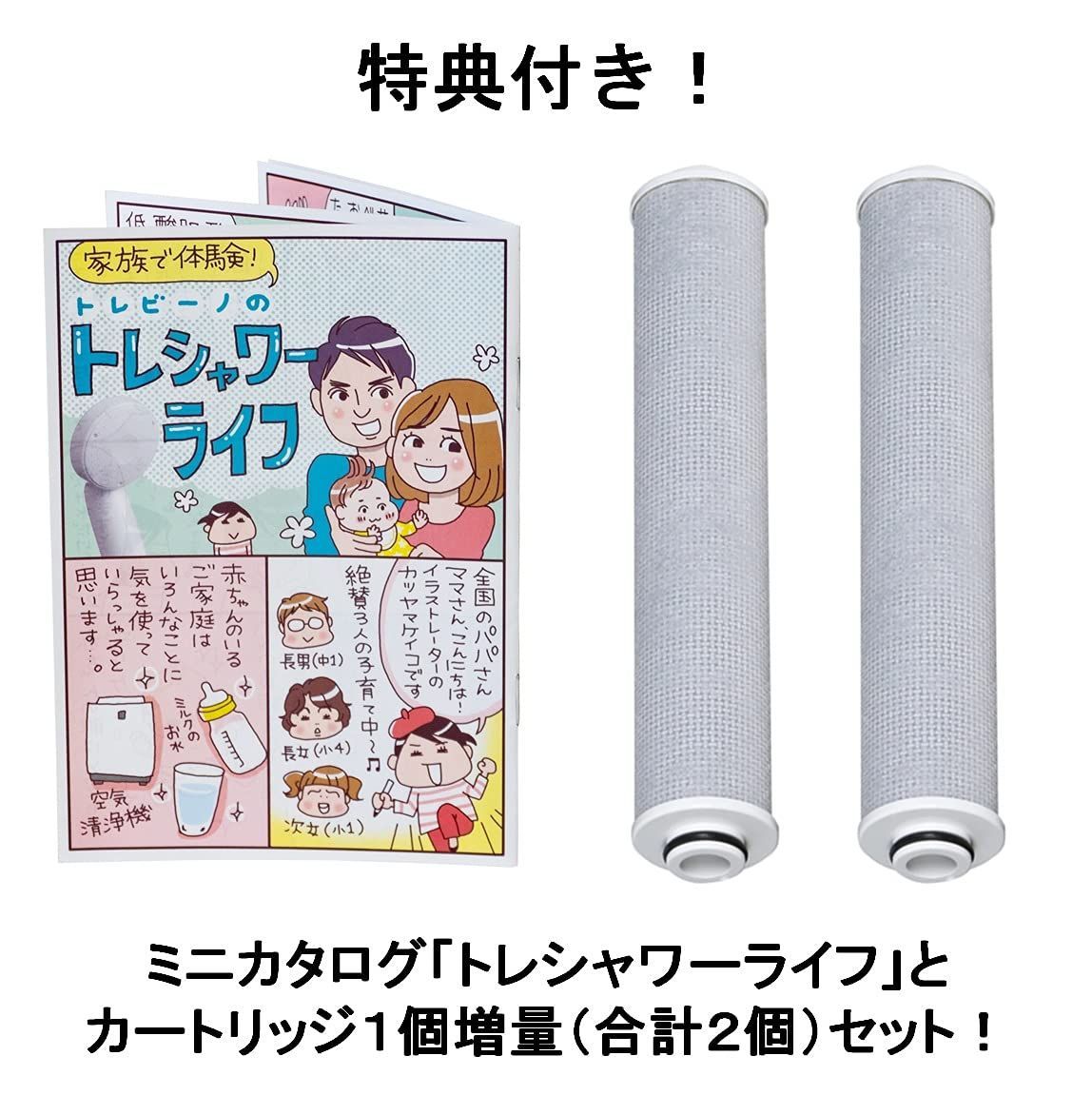 数量 | カートリッジ 節水 入 30% 塩素除去 ミニカタログ 付 トレシャワー 浄水シャワーヘッド 日本アトピー協会 東レ 推薦品 トレビーノ RS 53-2
