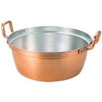 江部松 EBM 銅 段付鍋 錫引きあり 39 cm 4000100