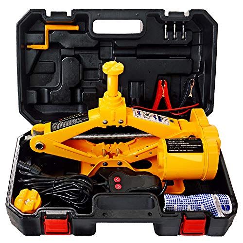 迅速に発送 E HEELP 電動ジャッキ 3 t 車用 12 V 耐荷重 3トン ジャッキアップ 自動車 タイヤ交換電動じゃっき SUV 普通自動車対応 安全警告収納ケース付き 939327 b 0