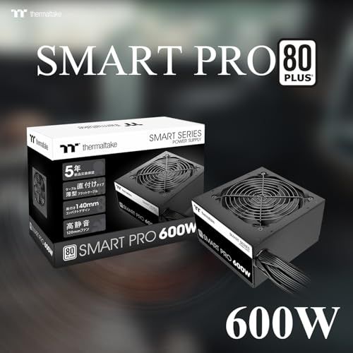 迅速に発送 Thermaltake Smart Pro 600 W 80 PLUS Standard認証 ATX PC電源ユニット PS-SPD- -1 PS 1461 f 229 c 433