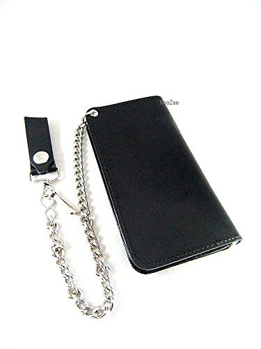 カスタムベースにも使えるシンプルな本革ロングウォレット チェーン付き ブラック 黒 MADE IN JAPAN 日本製 彡 fcfac 8 e 3