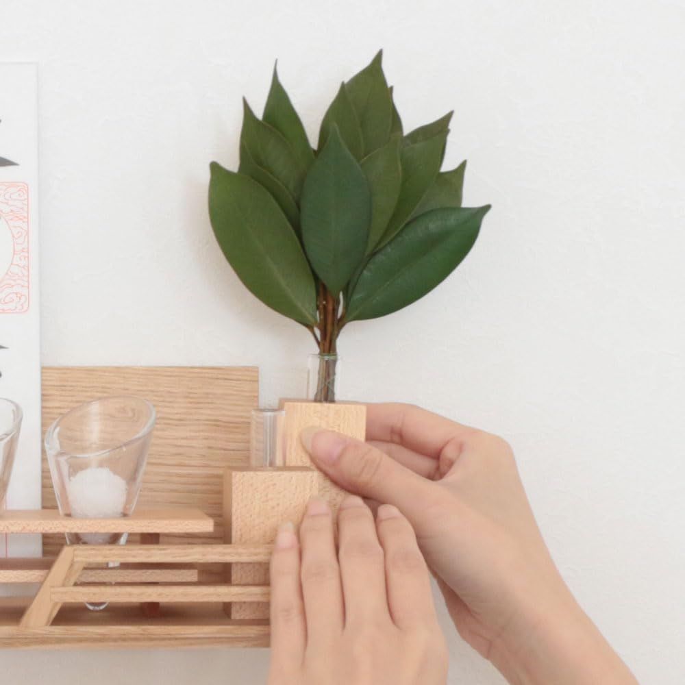 神棚の里 神棚 榊 神饌 お供え プリザーブド榊 ミニ 1対 小さめ モダン 長持ち 交換 さかき 神社