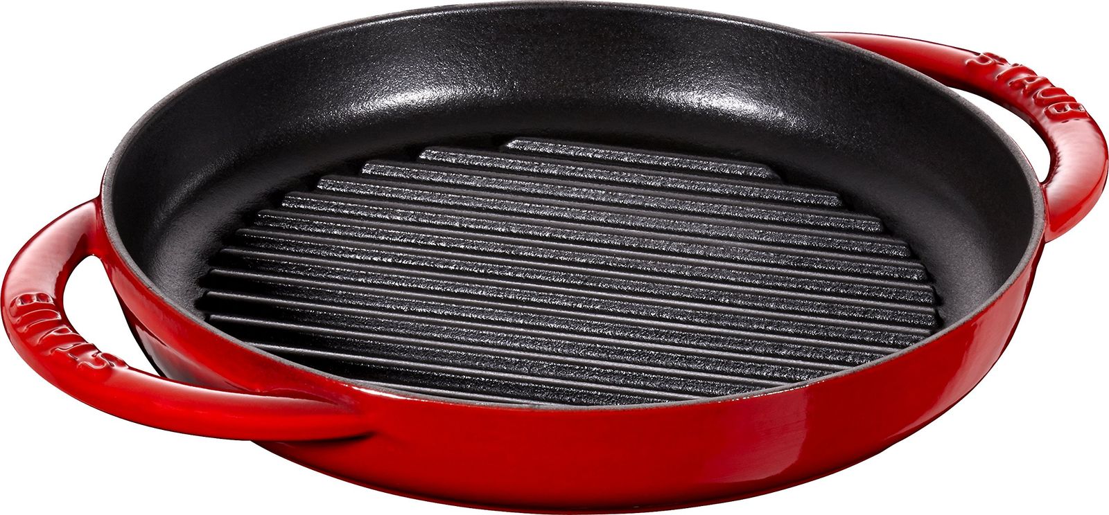 staub ストウブ ピュアグリル ラウンド チェリー 22 cm グリルパン 両手 鋳物 ホーロー IH対応 日本 品 Grill - Frying Pan 40511-524