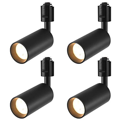 LVWIT ダクトレール用 スポットライト ライティングレール用 消費電力10 W 75 W相当 電球色 3000 K 大光量1000 lm ライティングバー LED搭載 器具一体型 インテリア照明 取付簡単 ブラック セット 1069631 b