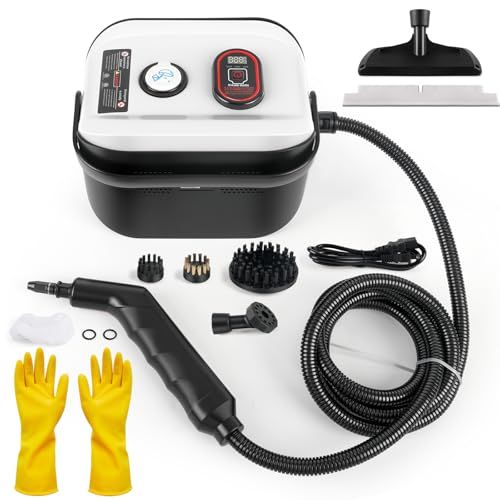 スチームクリーナー 高温 高圧 蒸気洗浄機 1500 W 110 V 家庭用 3段階調整 120℃消毒 除菌 ダニ駆除 大容量 10 sで速熱 台所 キッチン エアコン 油煙 油汚れ 洗濯機 豊富なアクセサリー 日本語説明書 f 8 e 95 a 90