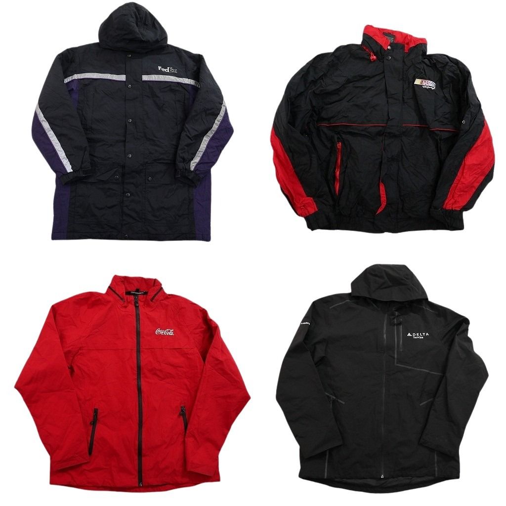 古着卸 まとめ売り 企業ロゴ ジャケット 4枚セット (メンズ L ) デルタ