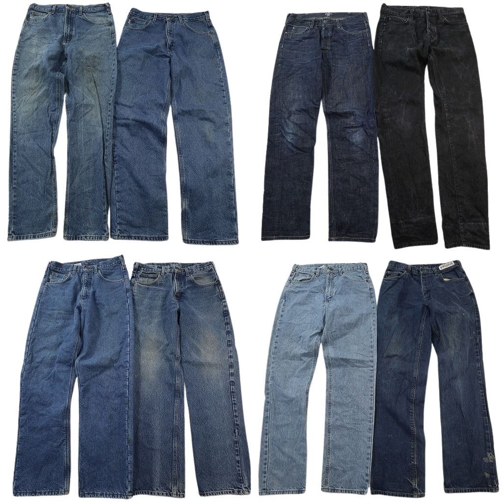 古着卸 まとめ売り カーハート Carhartt デニム パンツ 8枚セット
